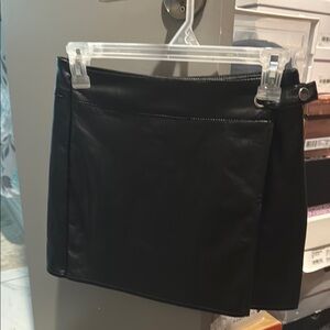 Black Leather Mini Skirt